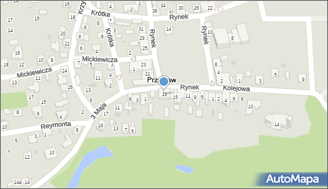 Przecław, Rynek, 19, mapa Przecław