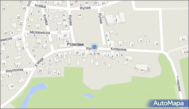 Przecław, Rynek, 9, mapa Przecław