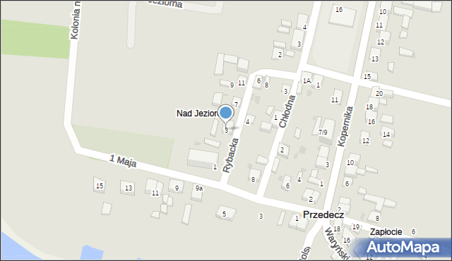 Przedecz, Rybacka, 3, mapa Przedecz