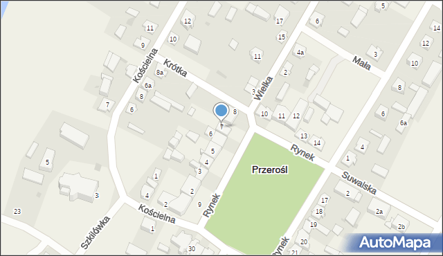 Przerośl, Rynek, 7, mapa Przerośl