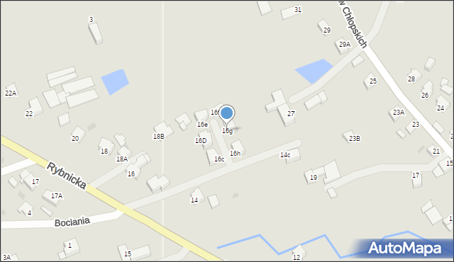 Pszczyna, Rybnicka, 16g, mapa Pszczyny