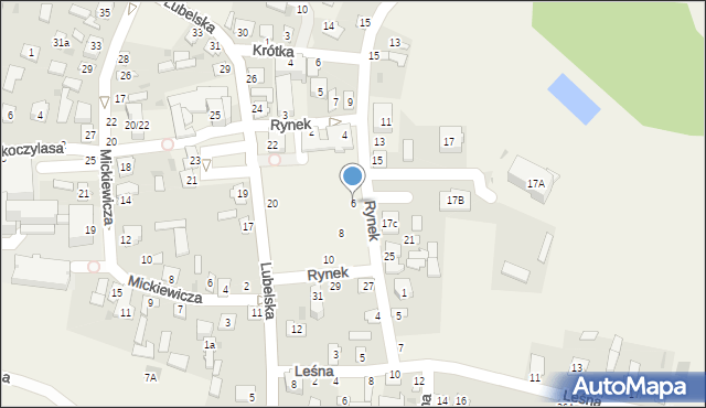 Puchaczów, Rynek, 6, mapa Puchaczów