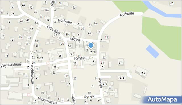 Puchaczów, Rynek, 7, mapa Puchaczów