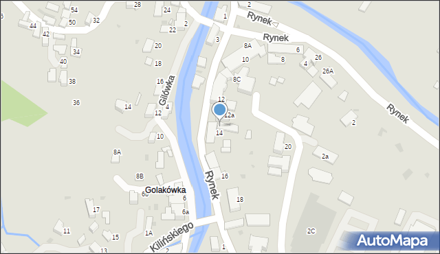 Rabka-Zdrój, Rynek, 14A, mapa Rabka-Zdrój