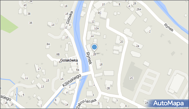 Rabka-Zdrój, Rynek, 16, mapa Rabka-Zdrój