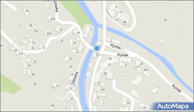 Rabka-Zdrój, Rynek, 3, mapa Rabka-Zdrój