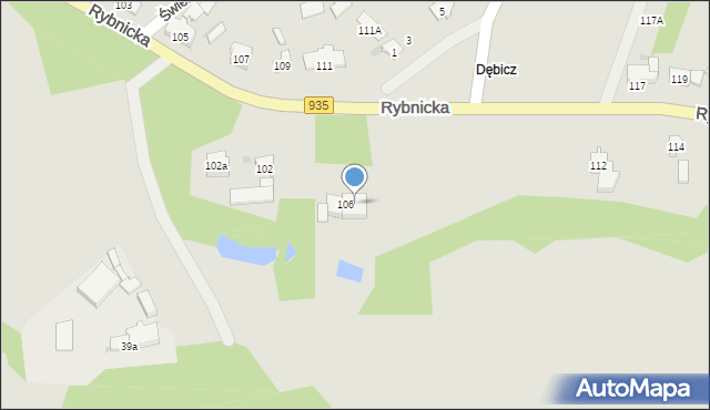 Racibórz, Rybnicka, 106A, mapa Racibórz