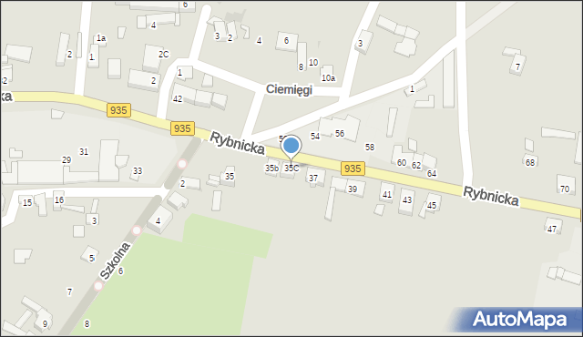 Racibórz, Rybnicka, 35C, mapa Racibórz