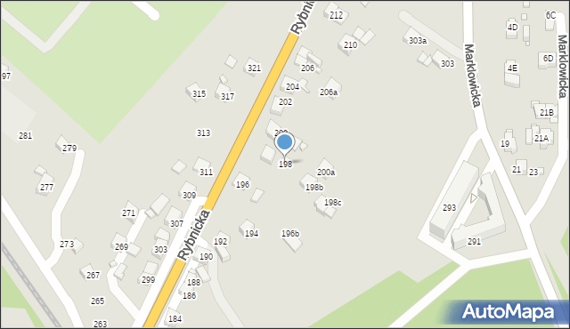 Radlin, Rybnicka, 198, mapa Radlin