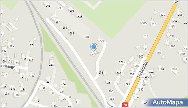 Radlin, Rybnicka, 277, mapa Radlin