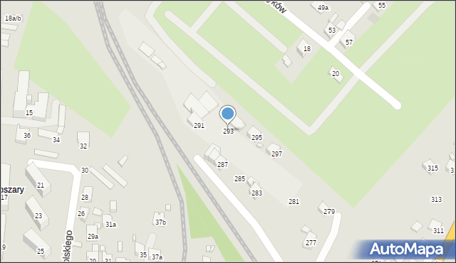 Radlin, Rybnicka, 293, mapa Radlin