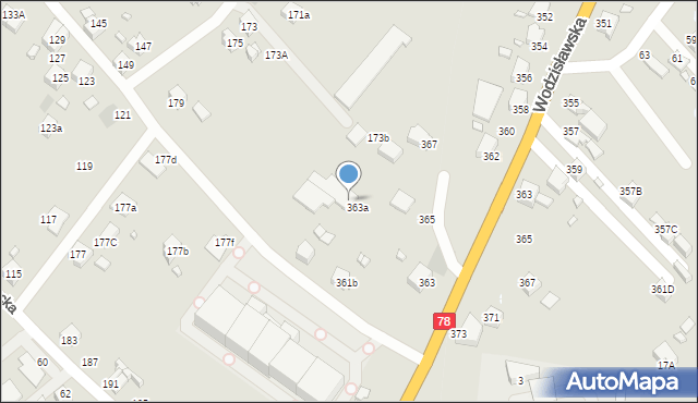 Radlin, Rybnicka, 363b, mapa Radlin