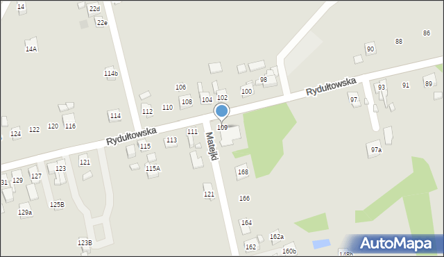 Radlin, Rydułtowska, 109, mapa Radlin