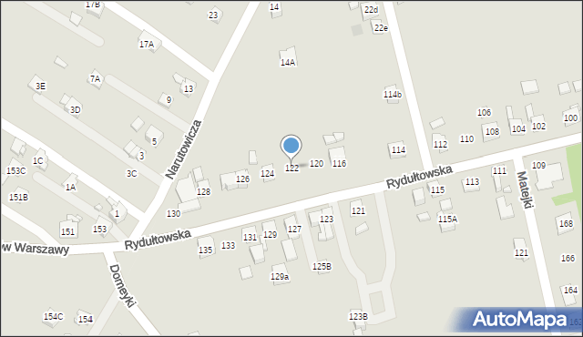 Radlin, Rydułtowska, 122, mapa Radlin