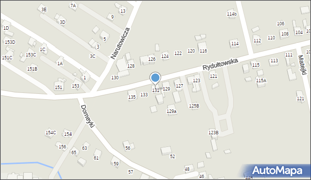 Radlin, Rydułtowska, 131, mapa Radlin