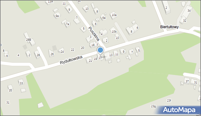 Radlin, Rydułtowska, 17, mapa Radlin