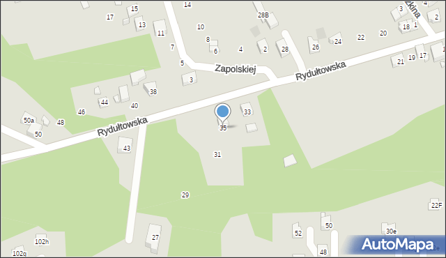 Radlin, Rydułtowska, 35, mapa Radlin