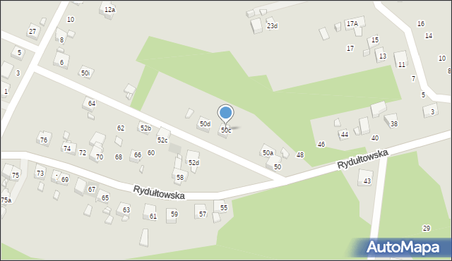 Radlin, Rydułtowska, 50c, mapa Radlin