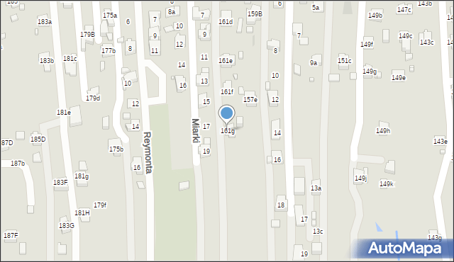 Radlin, Rymera Józefa, 161g, mapa Radlin