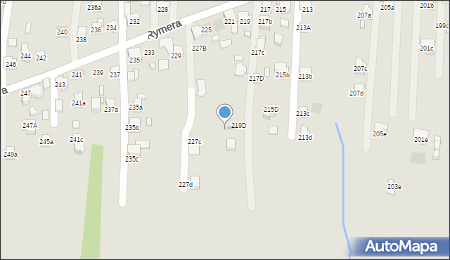 Radlin, Rymera Józefa, 219c, mapa Radlin