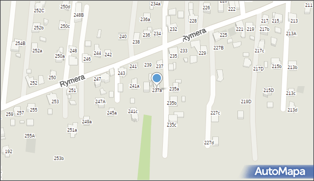 Radlin, Rymera Józefa, 237a, mapa Radlin
