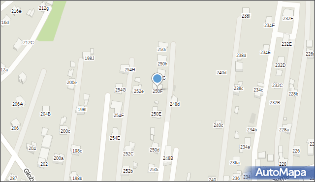 Radlin, Rymera Józefa, 250F, mapa Radlin