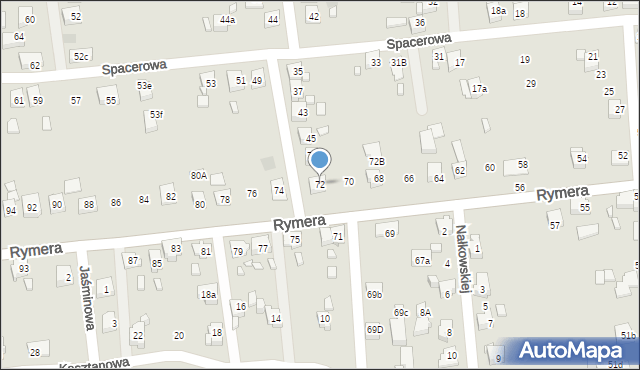 Radlin, Rymera Józefa, 72, mapa Radlin