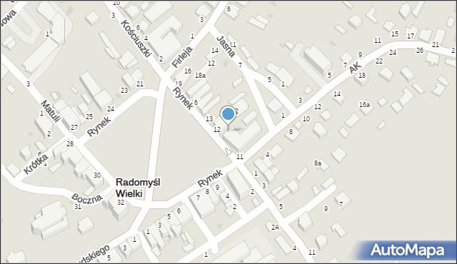 Radomyśl Wielki, Rynek, 12a, mapa Radomyśl Wielki