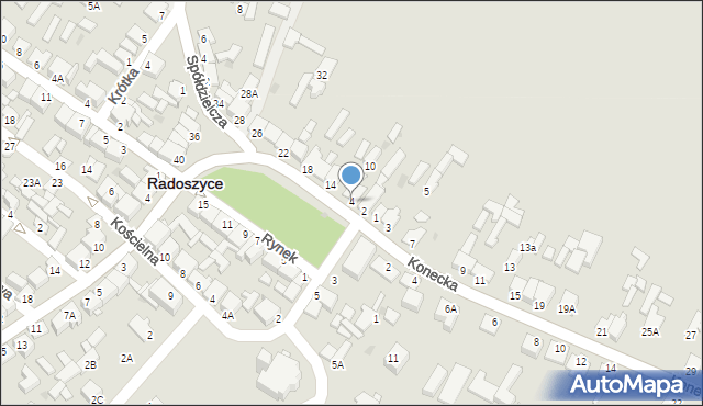 Radoszyce, Rynek, 4, mapa Radoszyce