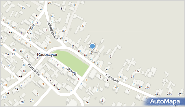 Radoszyce, Rynek, 8, mapa Radoszyce