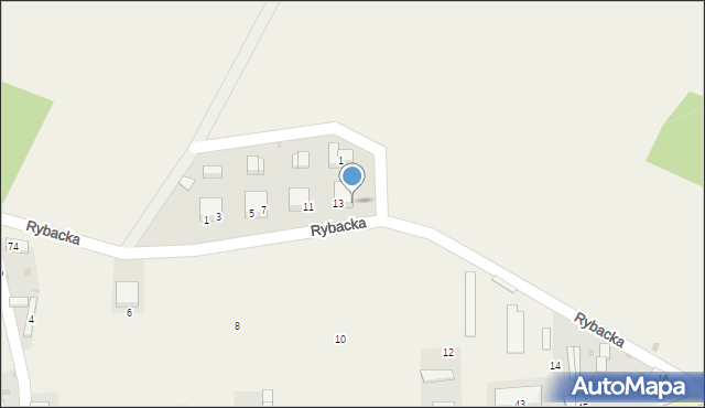 Radziądz, Rybacka, 15, mapa Radziądz