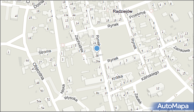 Radziejów, Rynek, 28, mapa Radziejów