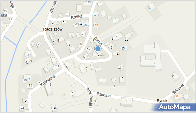 Radziszów, Rynek, 6, mapa Radziszów