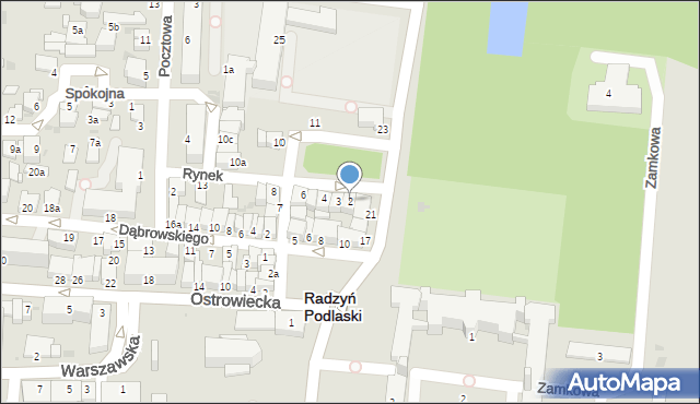 Radzyń Podlaski, Rynek, 2, mapa Radzyń Podlaski
