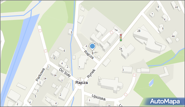 Rajcza, Rynek, 8, mapa Rajcza