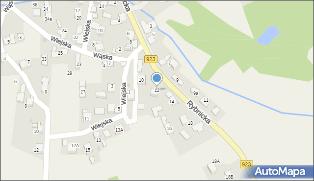 Raszczyce, Rybnicka, 12, mapa Raszczyce