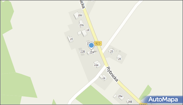 Raszczyce, Rybnicka, 22A, mapa Raszczyce
