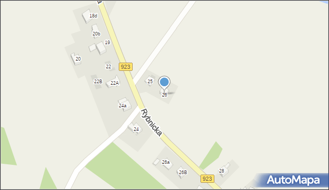 Raszczyce, Rybnicka, 26, mapa Raszczyce