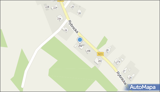 Raszczyce, Rybnicka, 26a, mapa Raszczyce