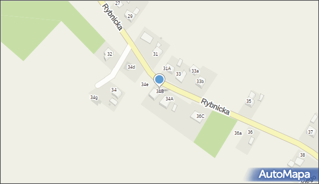 Raszczyce, Rybnicka, 34B, mapa Raszczyce