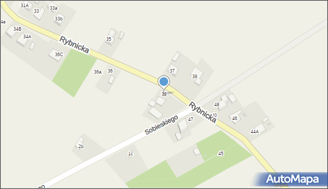 Raszczyce, Rybnicka, 38, mapa Raszczyce