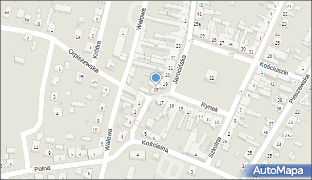 Raszków, Rynek, 18, mapa Raszków