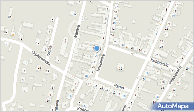 Raszków, Rynek, 22, mapa Raszków