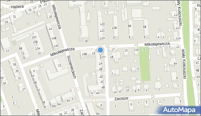 Rawicz, Ryblewskiej-Cichońskiej Zofii, 2, mapa Rawicz