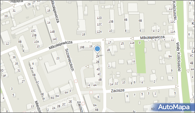 Rawicz, Ryblewskiej-Cichońskiej Zofii, 2A, mapa Rawicz