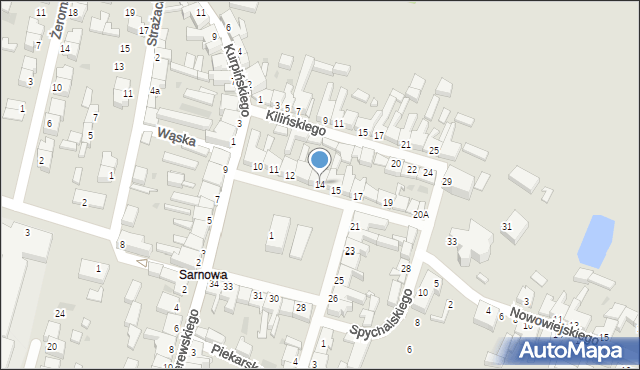 Rawicz, Rynek Sarnowski, 14, mapa Rawicz