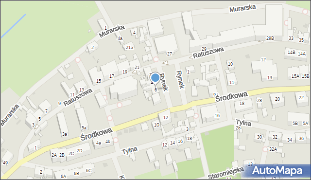 Recz, Rynek, 6, mapa Recz