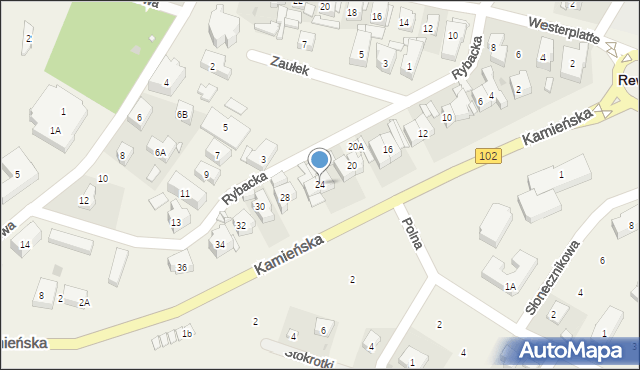 Rewal, Rybacka, 24, mapa Rewal