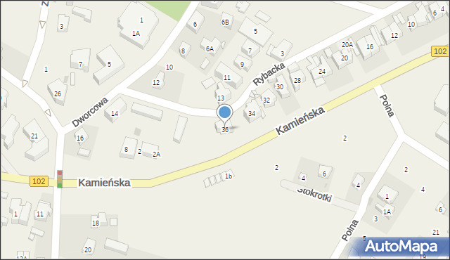 Rewal, Rybacka, 36, mapa Rewal