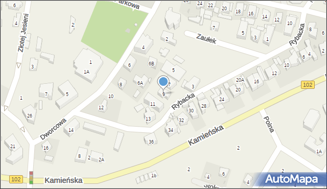 Rewal, Rybacka, 9, mapa Rewal